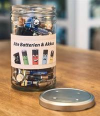 Batterien-Sammelglas für zu Hause